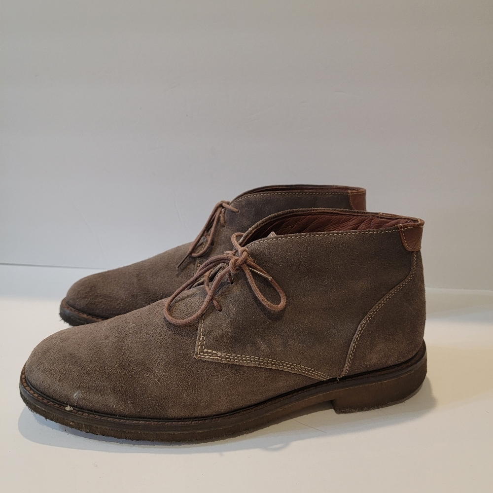 Johnston & Murphy Grey suede Dress Shoes mens size 10 dress boots
